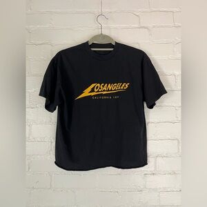 Brandy Melville John Galt Black Graphic T Los Angeles S/M